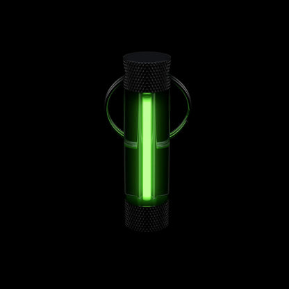 MegaGlow Stealth Black Tritium Marker Fob Key-ring