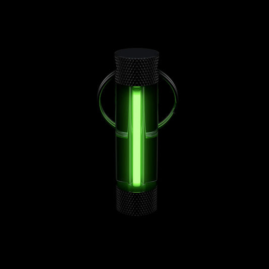 MegaGlow Stealth Black Tritium Marker Fob Key-ring